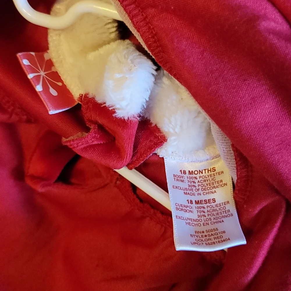 Red girls holiday dress with matching diaper cover 18 months - Picture 7 of 7